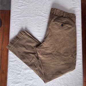 Men’s Gap Essential Khaki Straight Palomino Brown 36x30 Chinos Zip